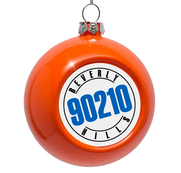Beverly Hills — Στολίδι Χριστουγεννιάτικη μπάλα δένδρου Πορτοκαλί 8cm