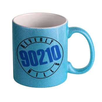 Beverly Hills, 90210, Κούπα Σιέλ Glitter που γυαλίζει, κεραμική, 330ml