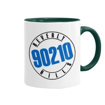 Beverly Hills, 90210, Mug colored green, ceramic, 330ml