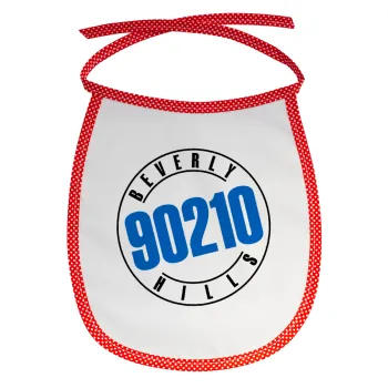 Beverly Hills, 90210, Σαλιάρα μωρού αλέκιαστη με κορδόνι Κόκκινη