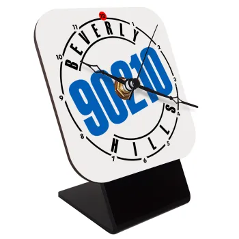 Beverly Hills, 90210, Quartz Wooden table clock with hands (10cm)