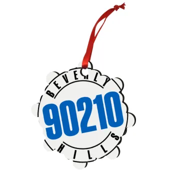 Beverly Hills, 90210, Στολίδι Χριστουγεννιάτικο στολίδι snowflake ξύλινο 7.5cm
