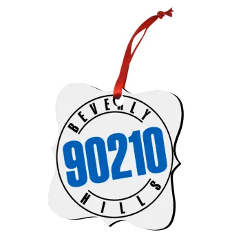 Beverly Hills, 90210, Christmas ornament polygon wooden 7.5cm