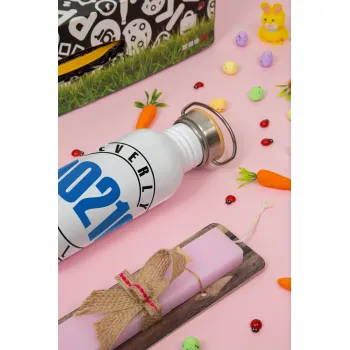 Beverly Hills, 90210, Πασχαλινή Λαμπάδα με παγούρι μεταλλικό (620ml, stainless steel) & κερί αρωματικό πλακέ (30cm) (ΡΟΖ)