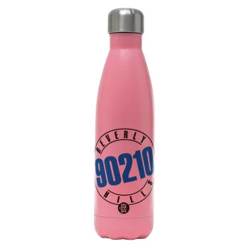 Beverly Hills, 90210, Metal mug thermos Pink Mat (Stainless steel), double wall, 500ml