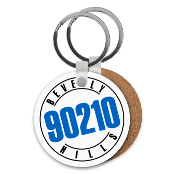 Beverly Hills, 90210, Μπρελόκ Ξύλινο στρογγυλό MDF Φ5cm