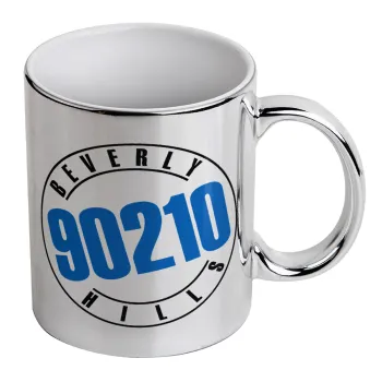 Beverly Hills, 90210, Mug ceramic, silver mirror, 330ml