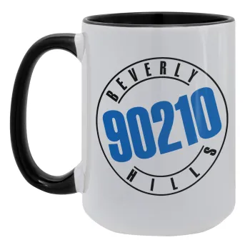 Beverly Hills, 90210, Κούπα Mega 15oz, κεραμική Μαύρη, 450ml