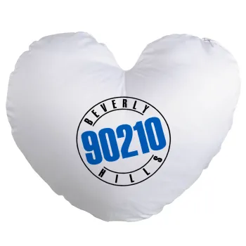 Beverly Hills, 90210, Μαξιλάρι καναπέ καρδιά 40x40cm περιέχεται το  γέμισμα