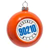 Orange Christmas tree ornament bauble 8cm