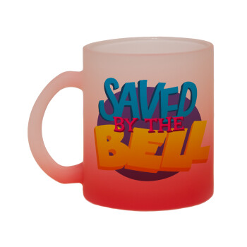 Saved by the Bell, Κούπα γυάλινη δίχρωμη με βάση το κόκκινο ματ, 330ml