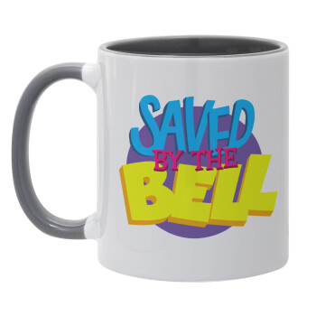 Saved by the Bell, Mug colored grey, ceramic, 330ml