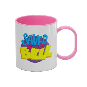 Saved by the Bell, Κούπα (πλαστική) (BPA-FREE) Polymer Ροζ για παιδιά, 330ml