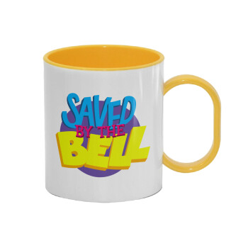 Saved by the Bell, Κούπα (πλαστική) (BPA-FREE) Polymer Κίτρινη για παιδιά, 330ml