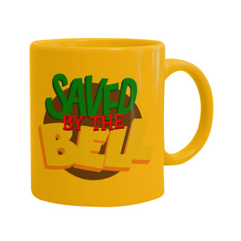 Saved by the Bell, Ceramic coffee mug yellow, 330ml (1pcs)