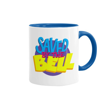 Saved by the Bell, Mug colored blue, ceramic, 330ml