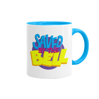 Saved by the Bell, Mug colored light blue, ceramic, 330ml