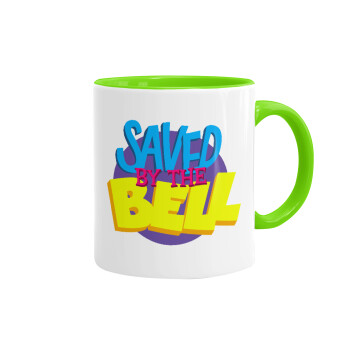Saved by the Bell, Mug colored light green, ceramic, 330ml