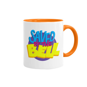 Saved by the Bell, Mug colored orange, ceramic, 330ml