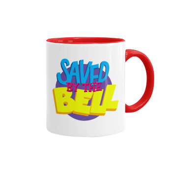 Saved by the Bell, Mug colored red, ceramic, 330ml