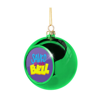 Saved by the Bell, Green Christmas tree ornament ball 8cm