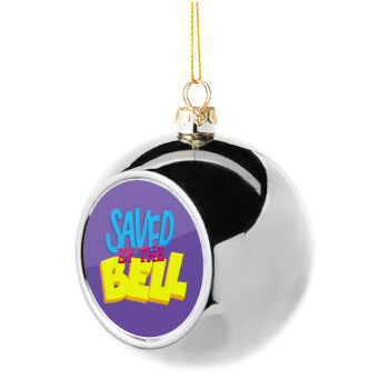Saved by the Bell, Silver 8cm Christmas tree ball ornament