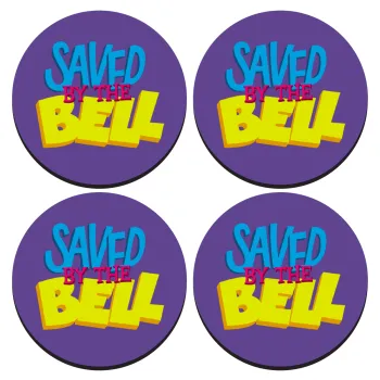 Saved by the Bell, ΣΕΤ 4 Σουβέρ ξύλινα στρογγυλά (9cm)