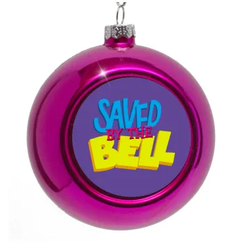 Saved by the Bell, Στολίδι Χριστουγεννιάτικη μπάλα δένδρου Μωβ 8cm