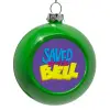 Green Christmas tree ornament bauble 8cm
