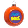 Orange Christmas tree ornament bauble 8cm