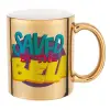 Mug ceramic, gold mirror, 330ml