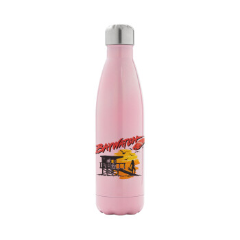 Baywatch, Metal mug thermos Pink Iridiscent (Stainless steel), double wall, 500ml