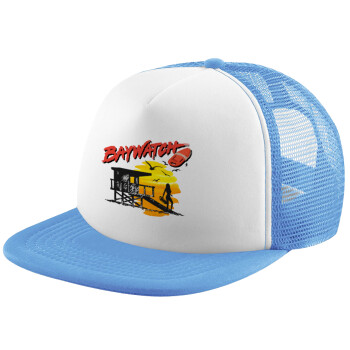 Baywatch, Καπέλο Soft Trucker με Δίχτυ Γαλάζιο/Λευκό