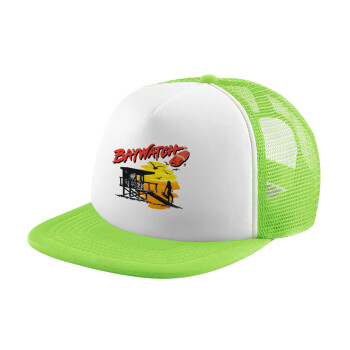 Baywatch, Καπέλο Soft Trucker με Δίχτυ Πράσινο/Λευκό