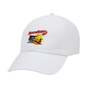 Baywatch, Καπέλο ενηλίκων Jockey Λευκό (snapback, 5-φύλλο, unisex)