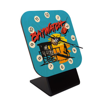 Baywatch, Επιτραπέζιο ρολόι σε φυσικό ξύλο (10cm)