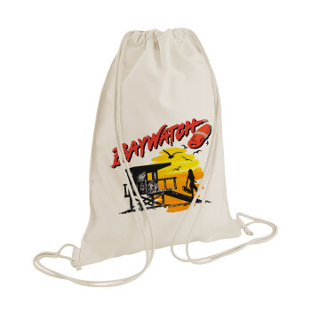 Baywatch, Backpack bag GYMBAG natural (28x40cm)