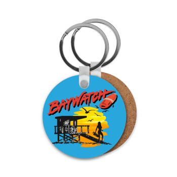 Baywatch, Μπρελόκ Ξύλινο στρογγυλό MDF Φ5cm