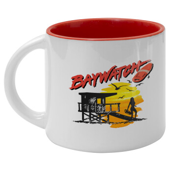 Baywatch, Κούπα κεραμική 400ml Λευκή/Κόκκινη