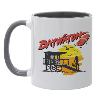 Baywatch, Mug colored grey, ceramic, 330ml