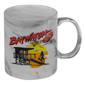 Baywatch, Κούπα κεραμική, marble style (μάρμαρο), 330ml