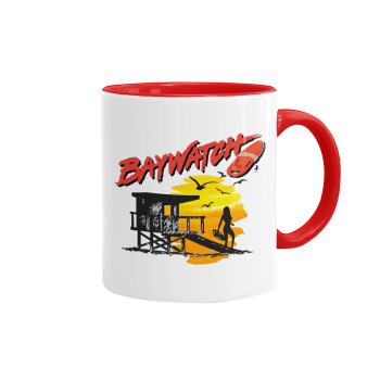 Baywatch, Mug colored red, ceramic, 330ml