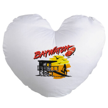 Baywatch, Μαξιλάρι καναπέ καρδιά 40x40cm περιέχεται το  γέμισμα