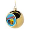 Golden Christmas tree ball ornament 8cm