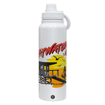Baywatch, 1L Stainless Steel Thermal Bottle with Phone Holder & Double Wall Insulation