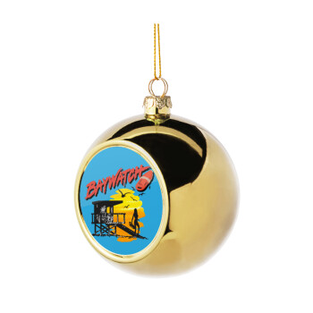 Baywatch, Χριστουγεννιάτικη μπάλα δένδρου Χρυσή 8cm