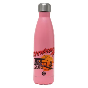 Baywatch, Metal mug thermos Pink Mat (Stainless steel), double wall, 500ml