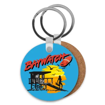Baywatch, Μπρελόκ Ξύλινο στρογγυλό MDF Φ5cm