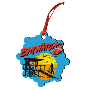 Baywatch, Στολίδι Χριστουγεννιάτικο στολίδι snowflake ξύλινο 7.5cm