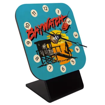 Baywatch, Επιτραπέζιο ρολόι σε φυσικό ξύλο (10cm)
